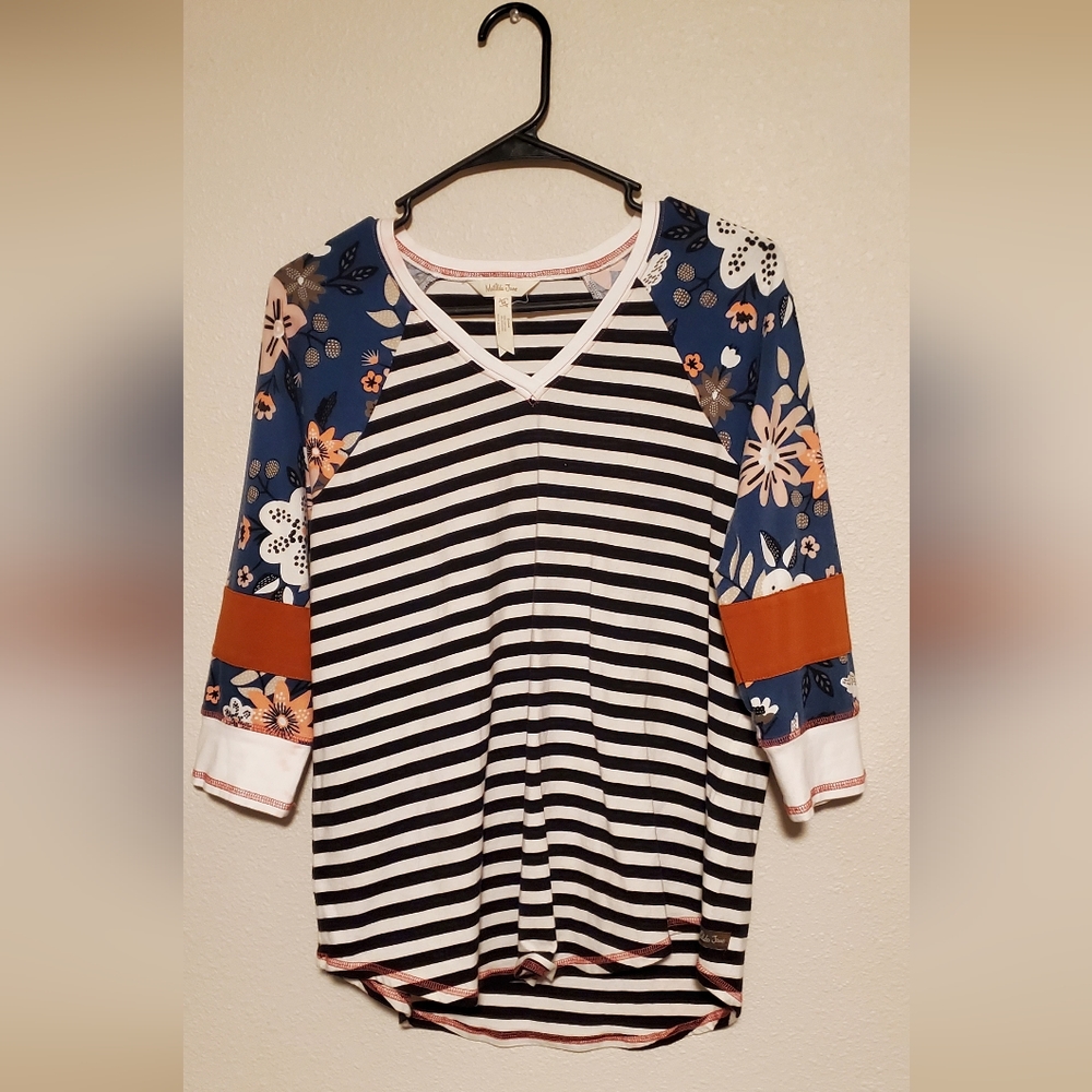 Stripped/floral top